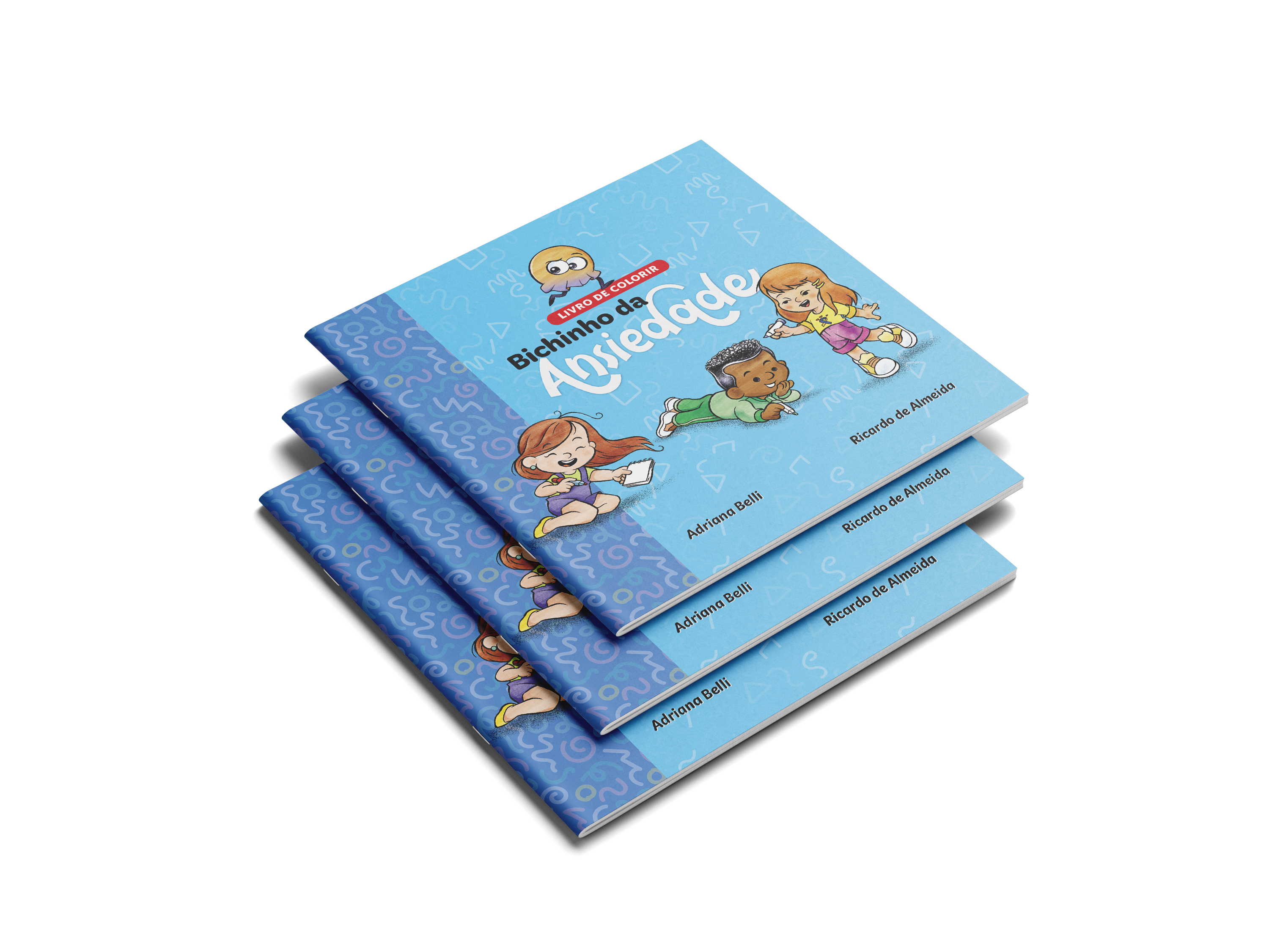 Livros Bichinho da Ansiedade empilhados